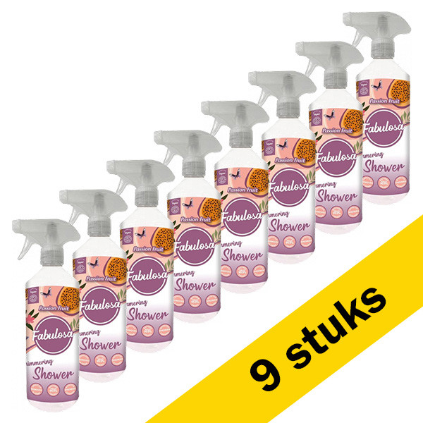 Aanbieding Fabulosa Shimmering Shower spray Passion Fruit ( 9x 500 ml) Fabulosa 123schoon.nl